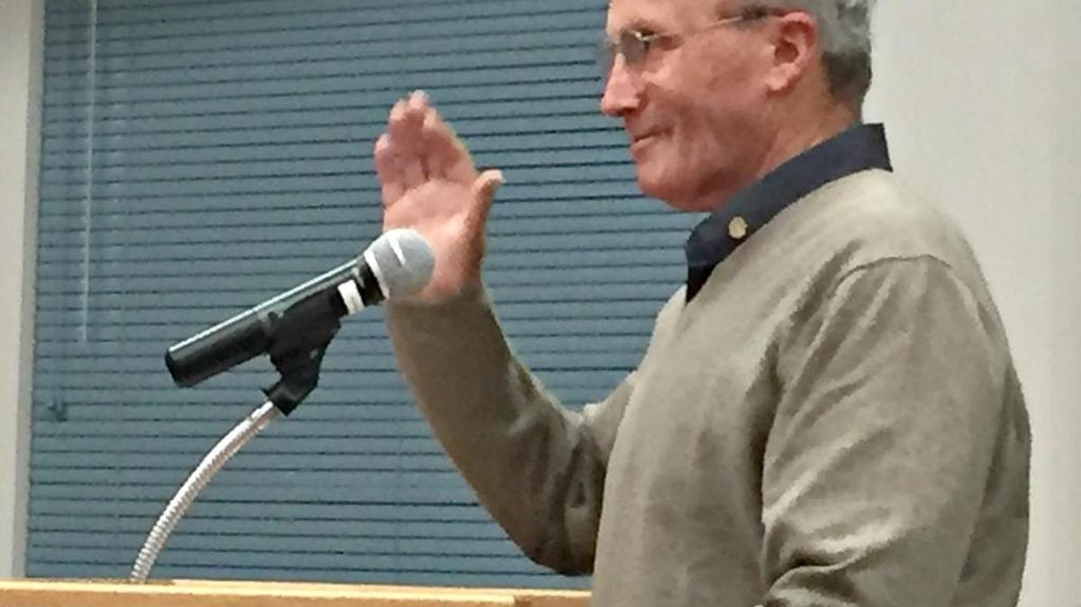 Dennis Rightmer is sworn in as a Coast Unified School Board member on Thursday, Dec. 8.