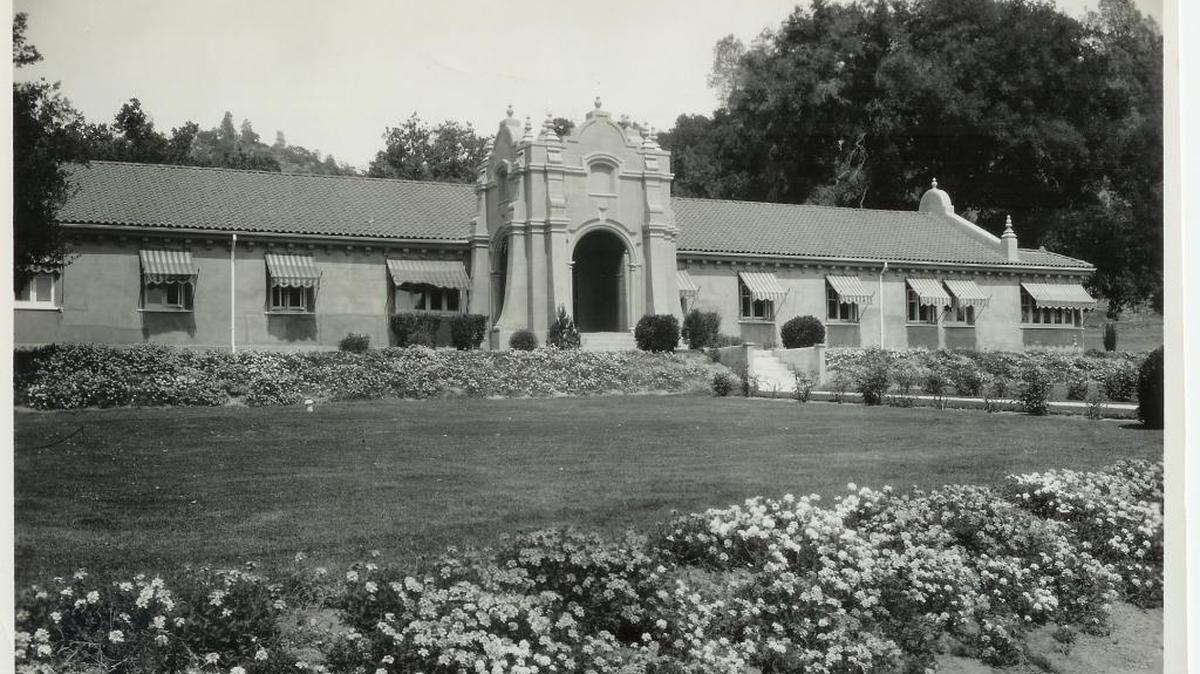 The William H. Lewis Memorial Hospital, prior to an addition that added offices to the front.