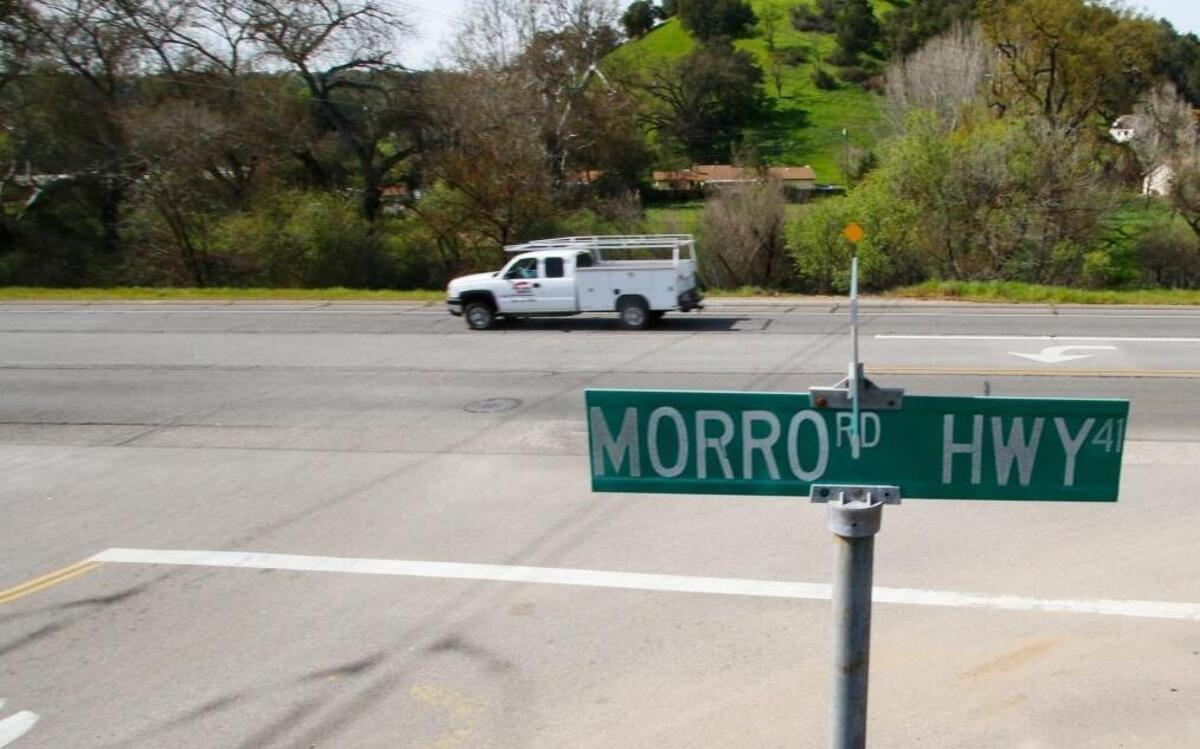 The city of Atascadero is considering adding upgrades to the Highway 41 (also known as Morro Road in town) corridor between El Camino and San Gabriel. This view is at the intersection with Santa Rosa Road.