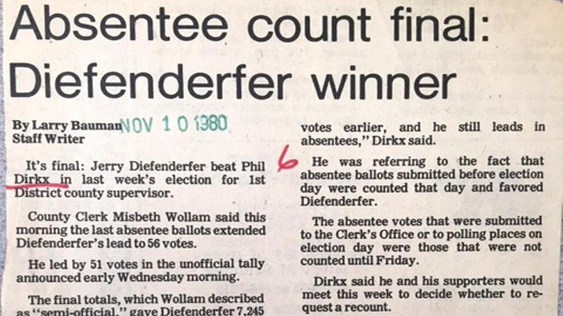 You might not be reading this column if not for 56 votes in 1980
