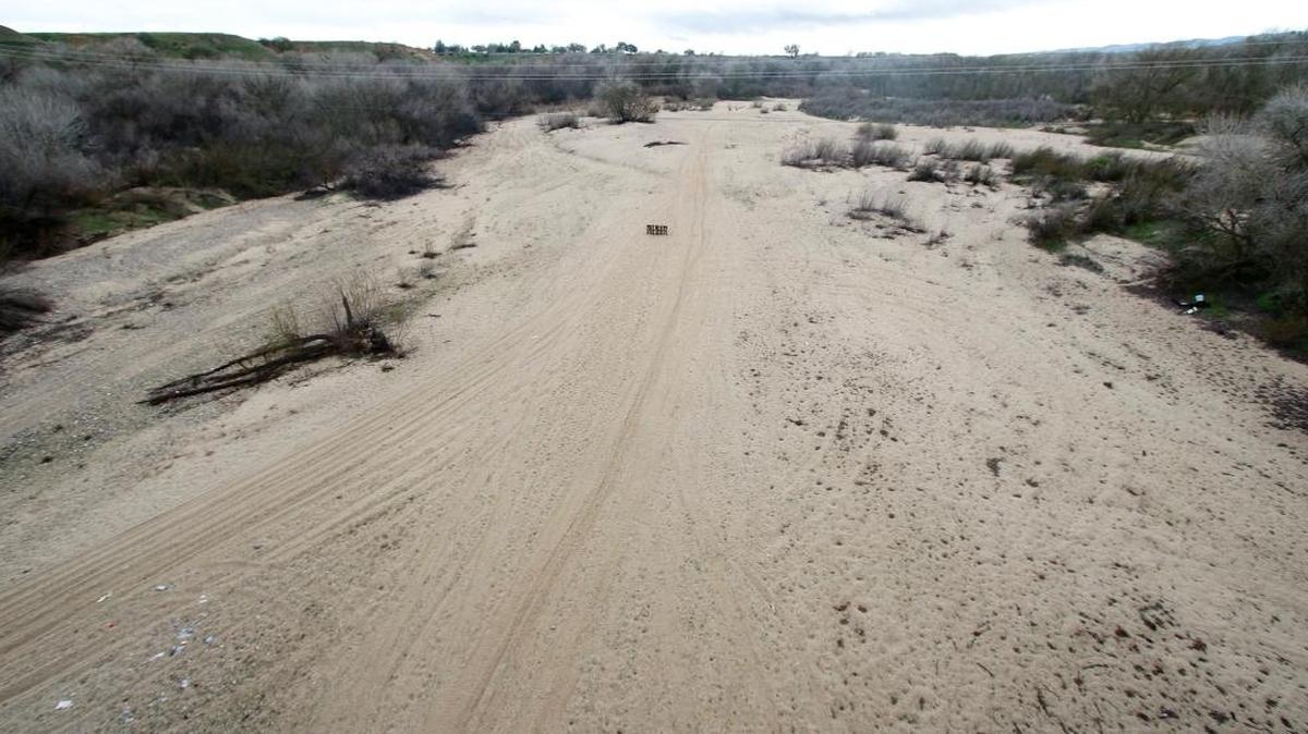 Rains in January did little to fill the Salinas River, seen here in San Miguel.