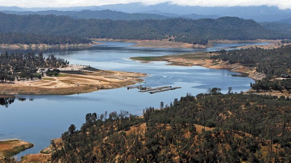 Nacimiento Lake, seen here in April 2015, has gained about 50,000 acre-feet of water this winter.