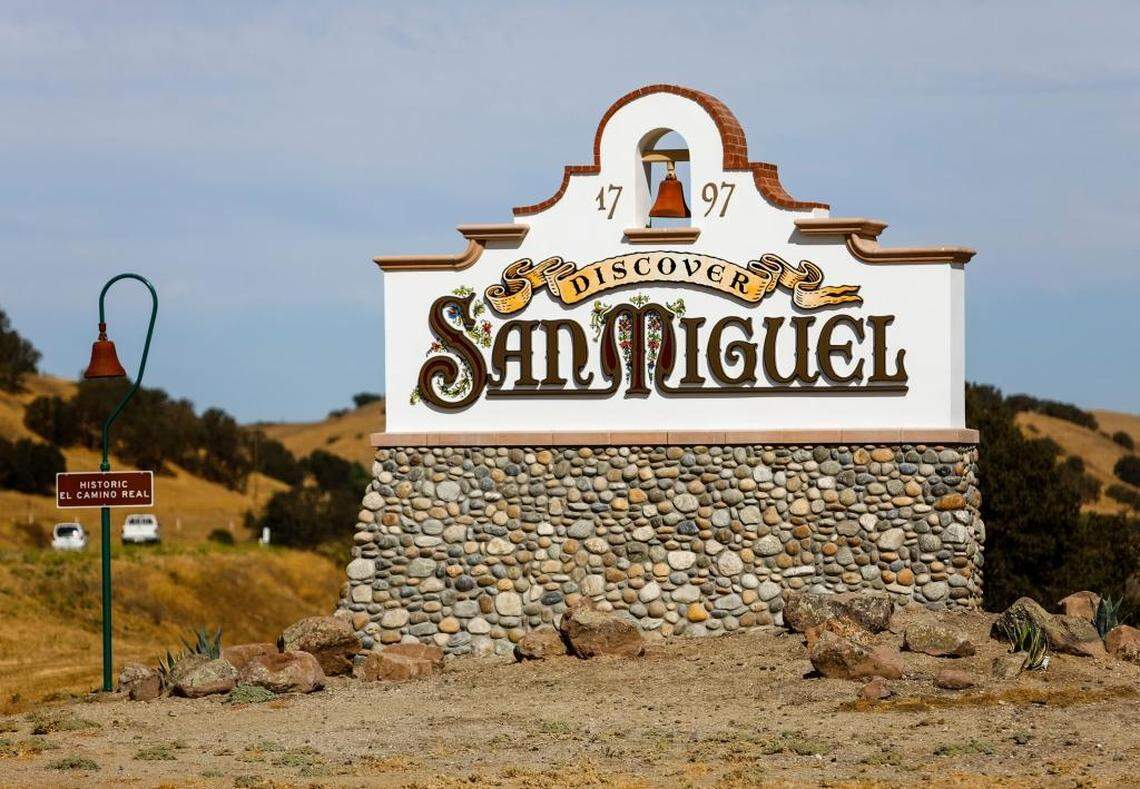 The San Miguel sign on Highway 101 north.