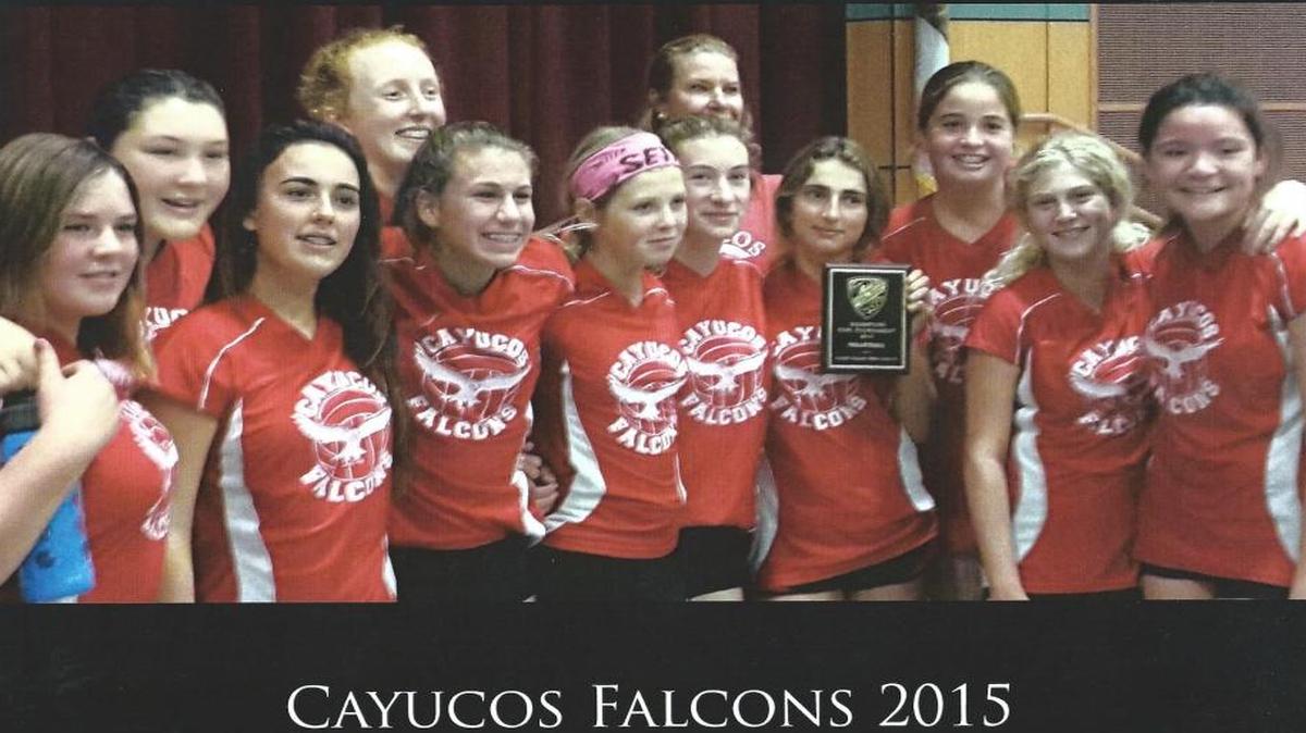 The eighth-grade girl’s volleyball team at Cayucos Middle School recently won the Coast Valley Prep League championship. The league includes middle schools from San Miguel, Shandon, Atascadero, Paso Robles and Cayucos.