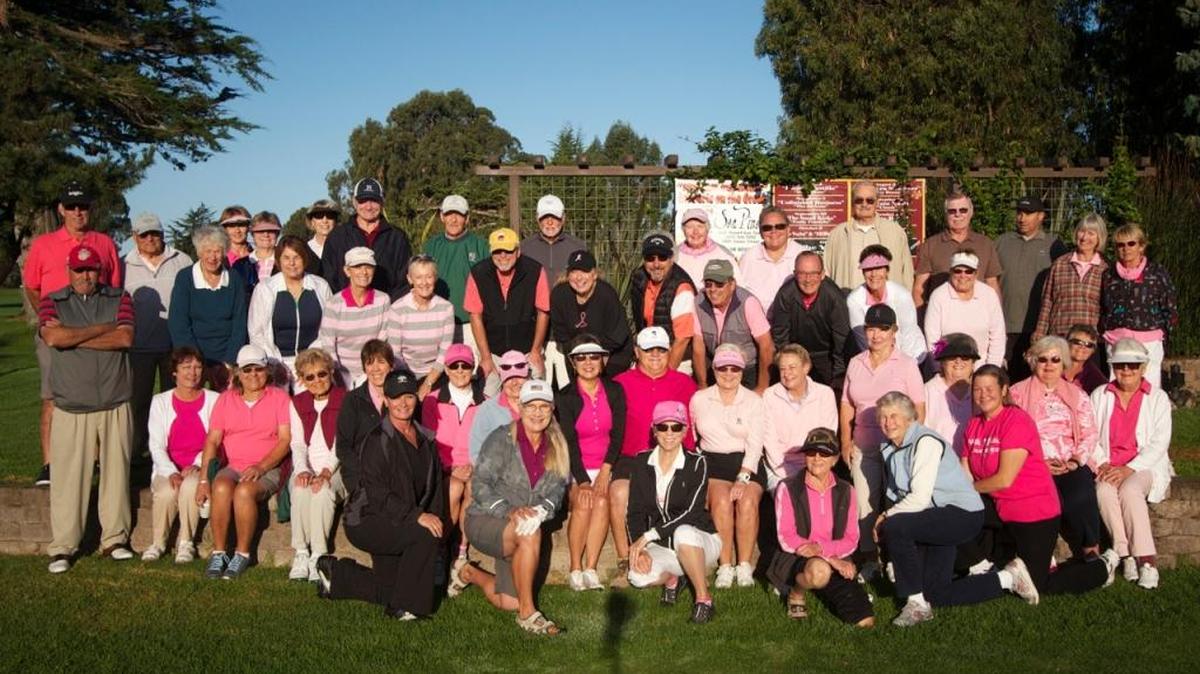 Area golfers gathered at Sea Pines Golf Resort in Los Osos to play a scramble in the Think Pink tournament, raising $1,510 for the French Hospital Medical Center Foundation. The donation will support women who are underinsured and at high risk for breast cancer.