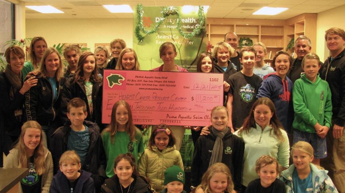 The Puma Aquatic Club recently donated $11,200 to the French Hospital Medical Center Foundation in support of the Hearst Cancer Resource Center.
