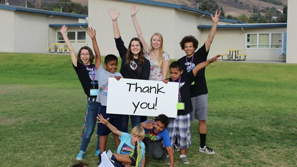 Big Brothers Big Sisters of San Luis Obispo County members share their thanks for a Community Foundation grant in 2018. The group also received a grant in 2021.