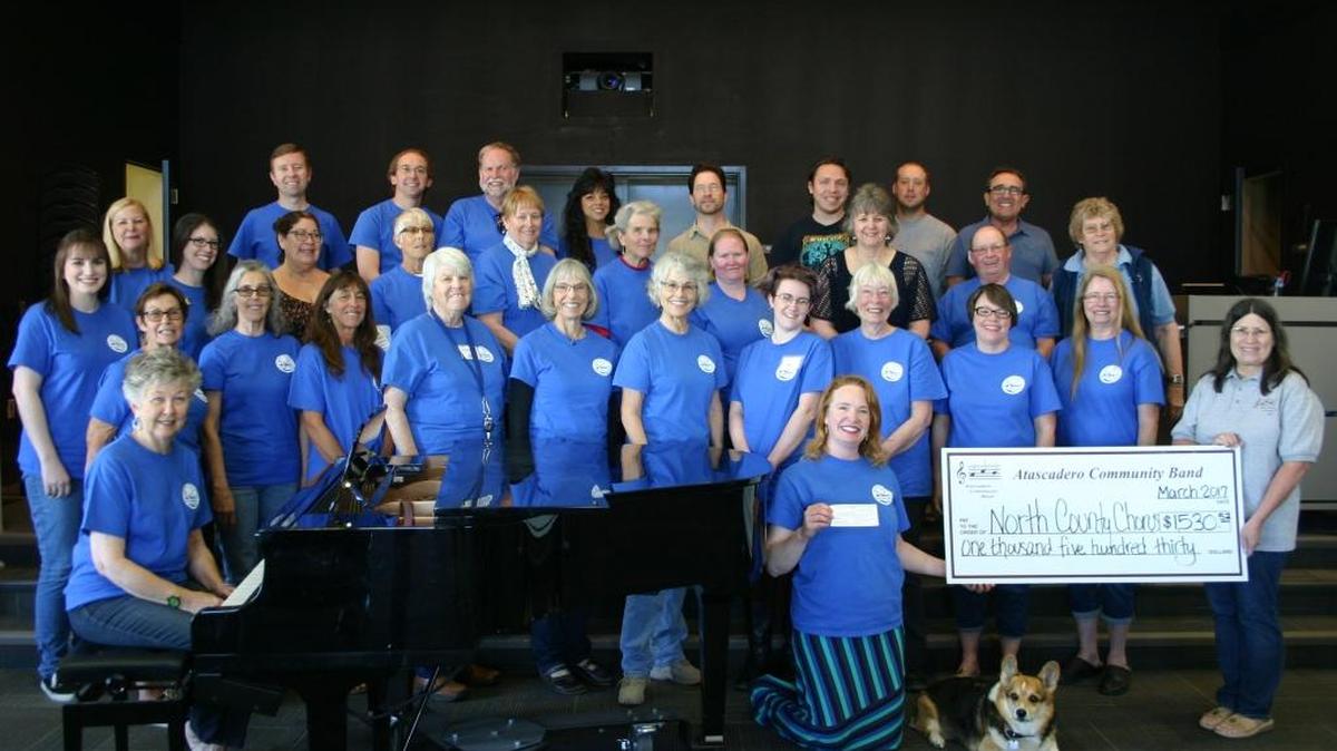 The Cuesta College North County Chorus recently received a donation from the Atascadero Community Band to help fund its summer tour to Germany and Austria.