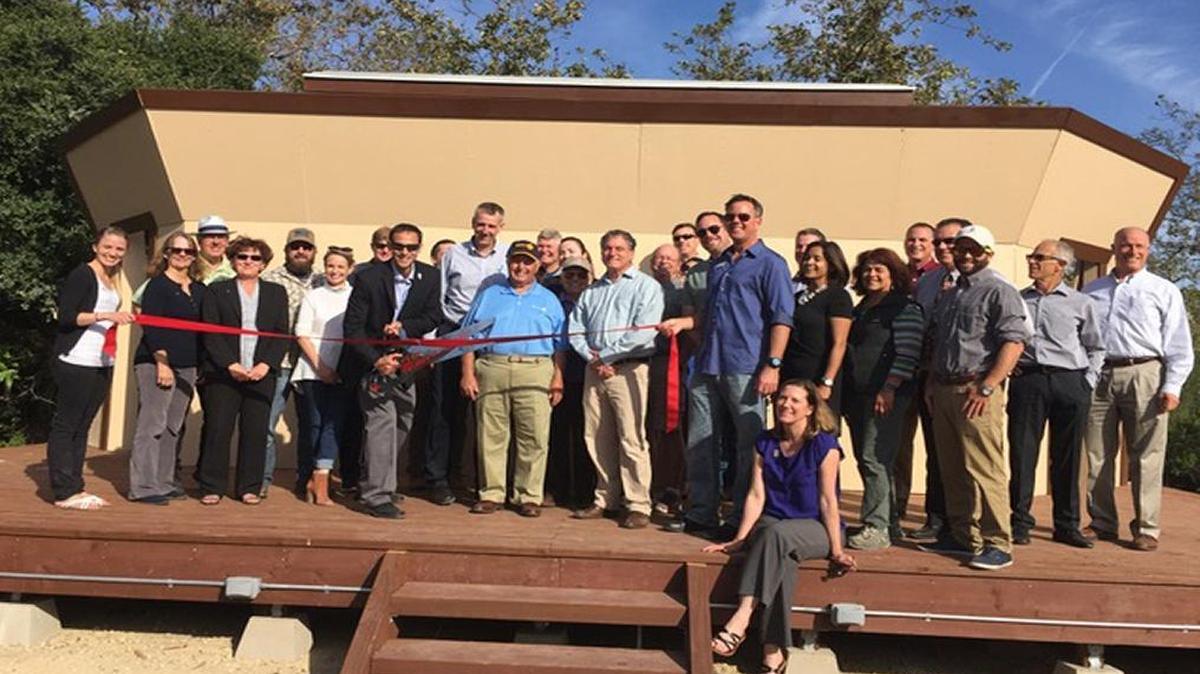 All three Rotary Clubs of San Luis Obispo partnered to rebuild the amphitheater stage at Rancho El Chorro Outdoor School.