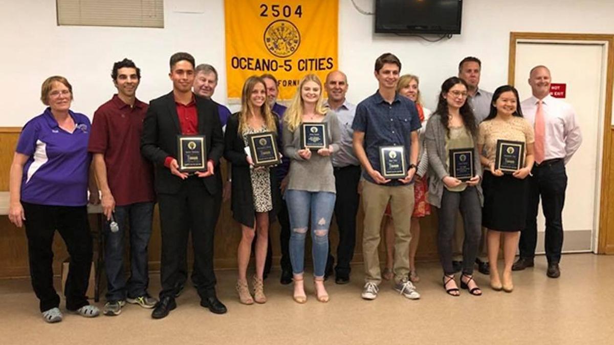 Elks Club #2504 officials, scholarship recipients and school faculty are, from left: Kristi Dupler (youth activities chair), Sean Pringle (scholarship chair), Daniel Ramirez (Arroyo Grande High School Teenager of the Year scholarship recipient), Mel Baker (Exalted Ruler), Mackenzie Bland (Nipomo High School Teenager of the Year scholarship recipient), Reina Howell (Lopez High School Past Exalted Ruler Association scholarship recipient), Bernie Dominguez (Lopez High School counselor), Ryan Pfarr (Central Coast New Tech High School Teenager of the Year scholarship recipient), Robyn Ramsay (Arroyo Grande High School counselor), Skylar Gordon (Elks National Foundation Most Valuable Student scholarship recipient), Christian Holst (Central Coast New Tech High School principal), Stephanie Sun (Arroyo Grande High School Teenager of the Year scholarship recipient), and John Denno (Nipomo High School counselor). Not pictured, Michaela Hicks was the Ladies of the Elks scholarship recipient.