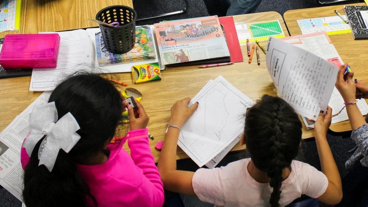 Students at a local elementary school.