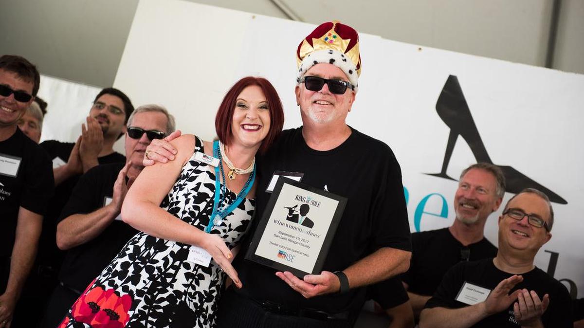 Local men recently raised more than $3,000 for RISE at the Wine Women and Shoes event in September held at the Avila Beach Golf Resort.