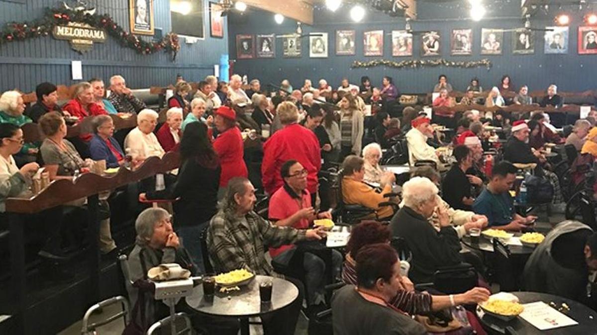 The Great American Melodrama teamed up with the Arroyo Grande Valley Kiwanis to bring senior citizens who might not otherwise get out this season to the “Holiday Extravaganza.”