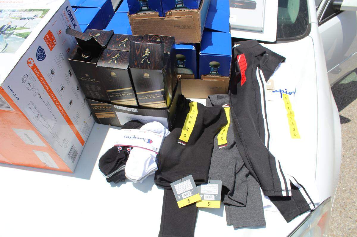 Items allegedly stolen from the Costco store in SLO.