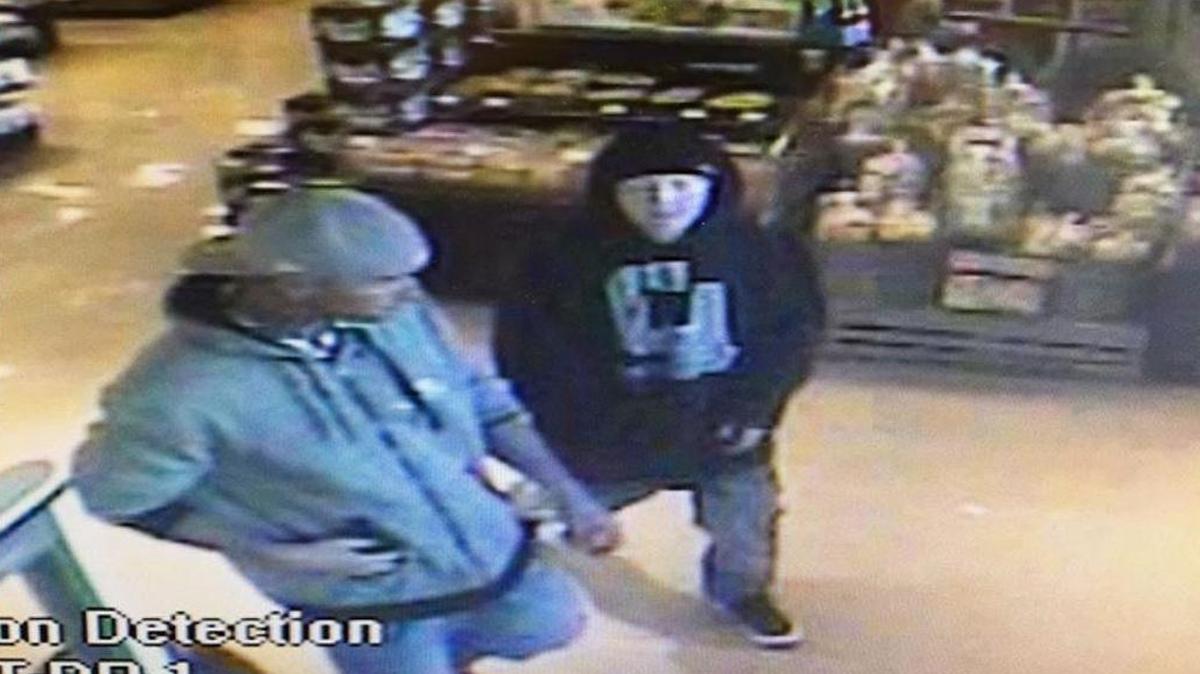 Police are asking for help in identifying these two men whom they believe used a stolen credit card at four different stores in SLO.
