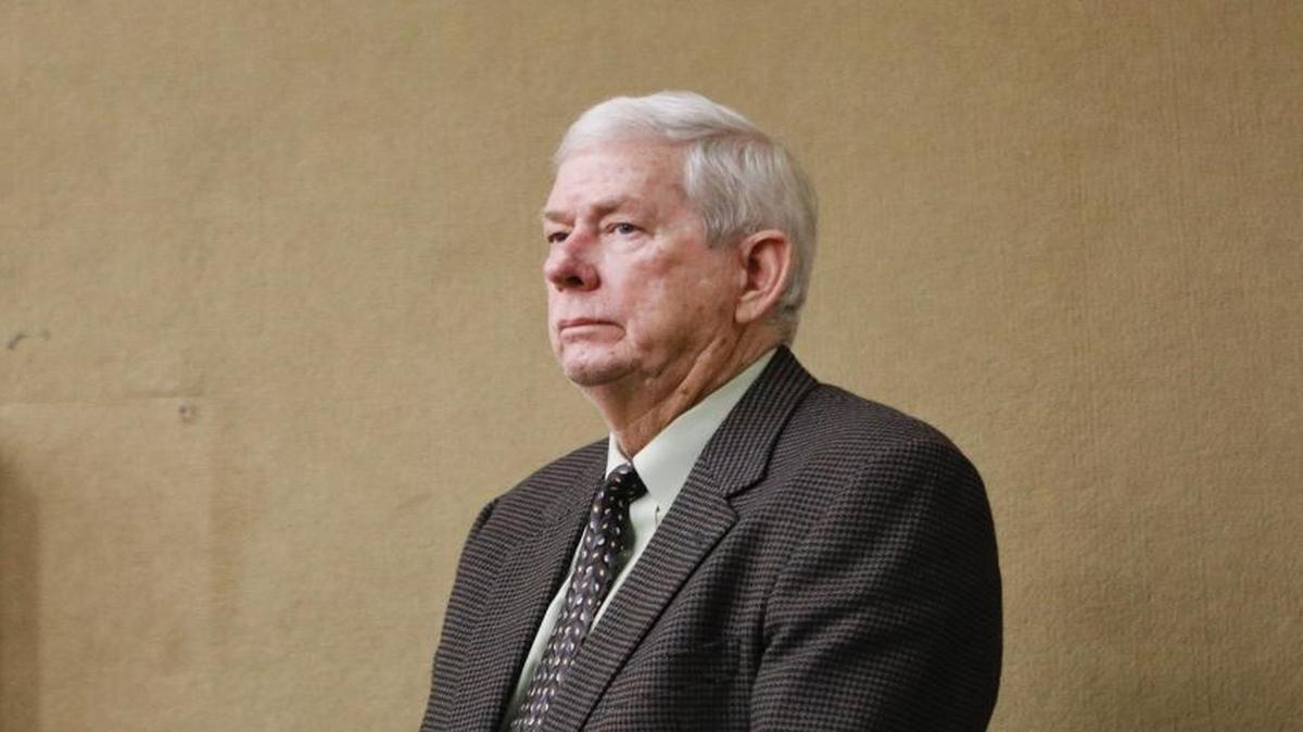 John Wallace, the former administrator for the South San Luis Obispo County Sanitation District, appearsin San Luis Obispo Superior Court on Tuesday.