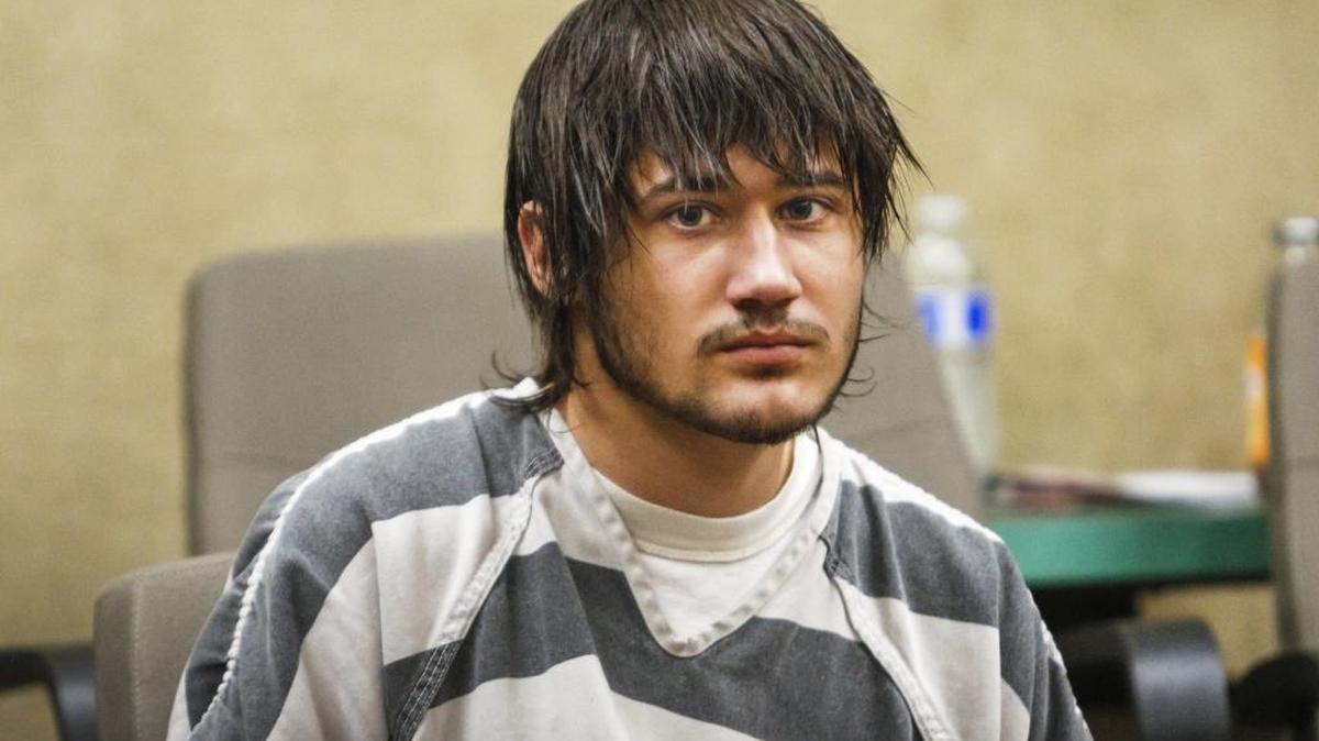 Alec Stephenson listens in court Wednesday during his preliminary hearing. Stephenson has been charged with three felonies, including assault on a peace officer, battery with injury on a peace officer and second-degree commercial burglary.