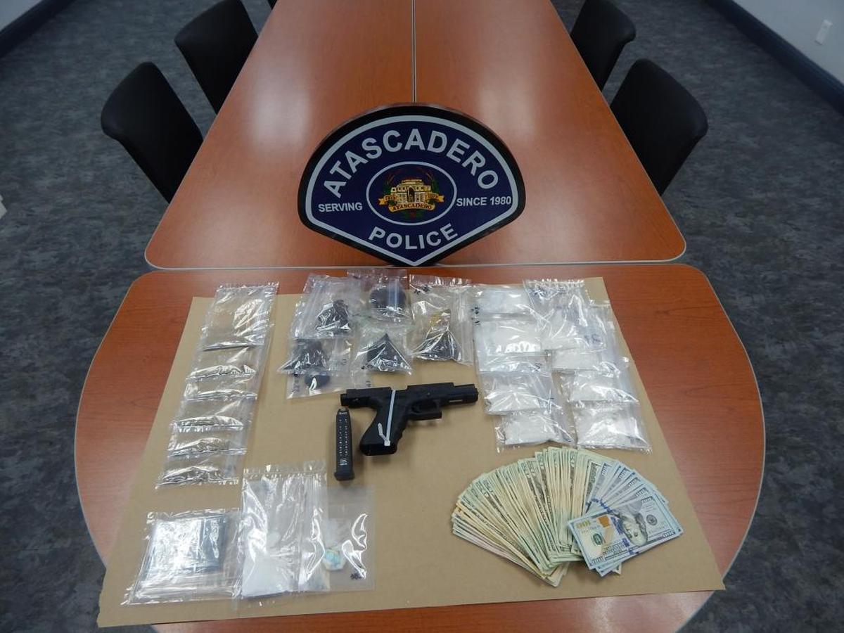 Atascadero police found more than $18,000 worth of narcotics, a firearm with illegal modifications and other illegal items during a search of an Atascadero home and associated vehicle on Tuesday.