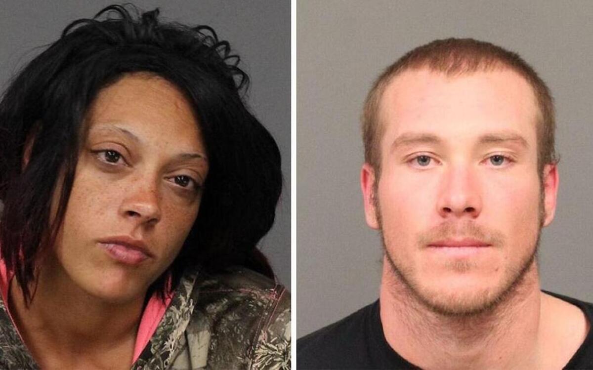 Elizabeth Owens, 31, and Daniel Christonson, 22, both of Arroyo Grande, were arrested by the Grover Beach Police Department on Thursday, April 20, 2017.