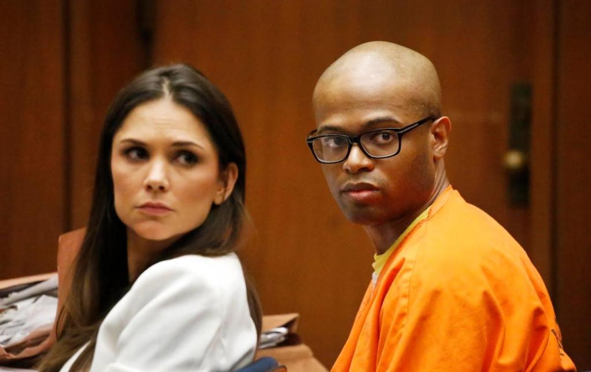 Ezeoma Chigozie Obioha, right, with attorney Meghan Blanco, left, listens Monday in court during his sentencing hearing. Obioha was given life in prison without the possibility of parole in the killing of Carrie Melvin.