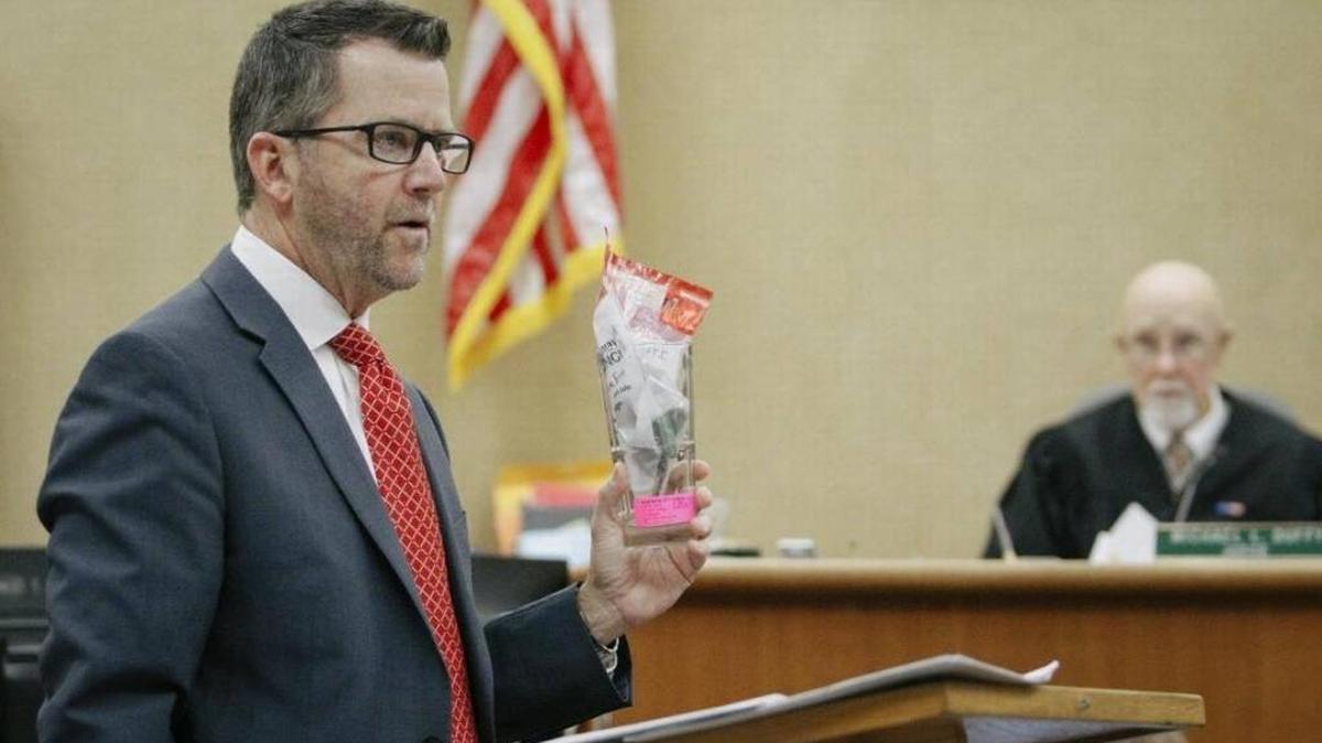 Prosecutor Stephen Wagner makes his closing argument in the murder trial of serial drunk driver William Riley Mobley of Santa Maria, who was convicted in February of murder for the death of 68-year-old Richard Stabile.