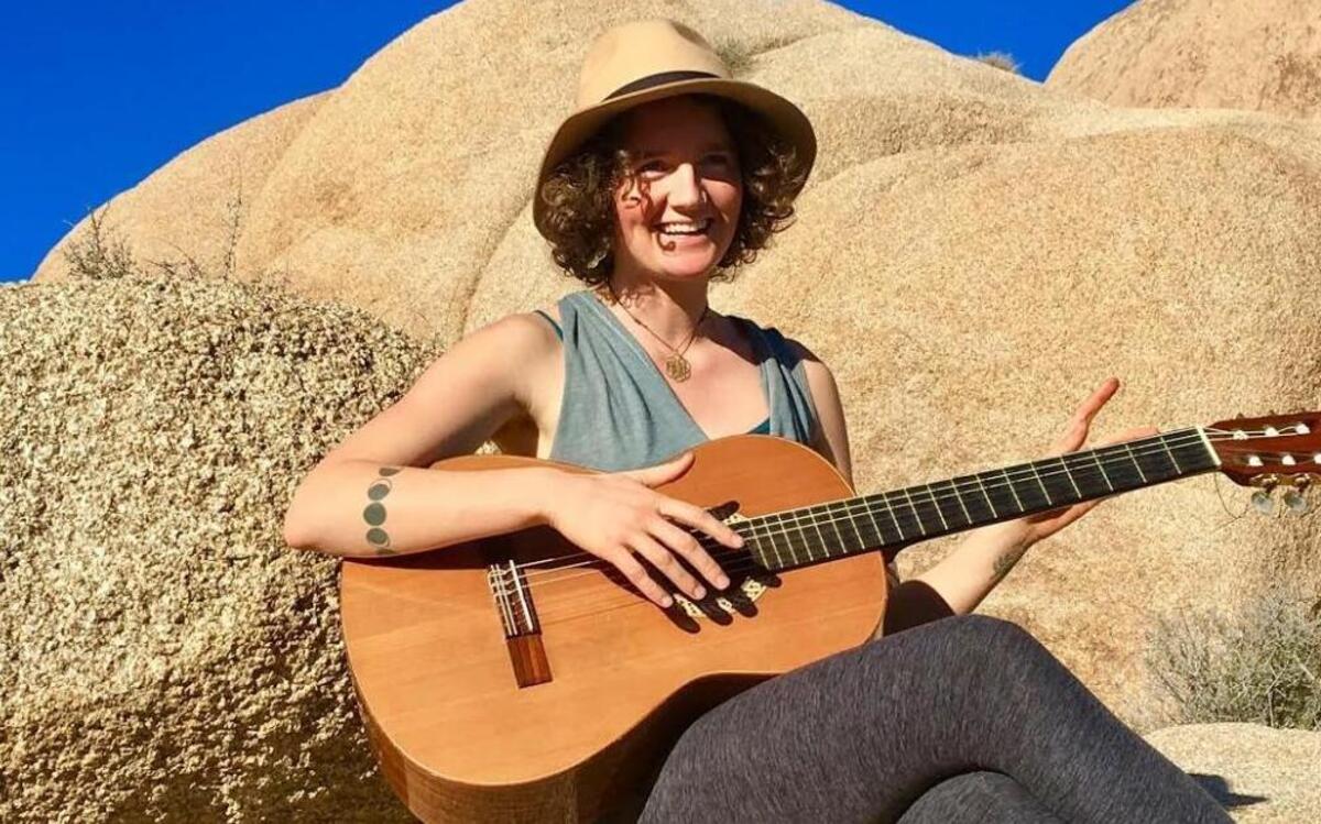 Emilie Inman on a camping trip to Joshua Tree in 2016.