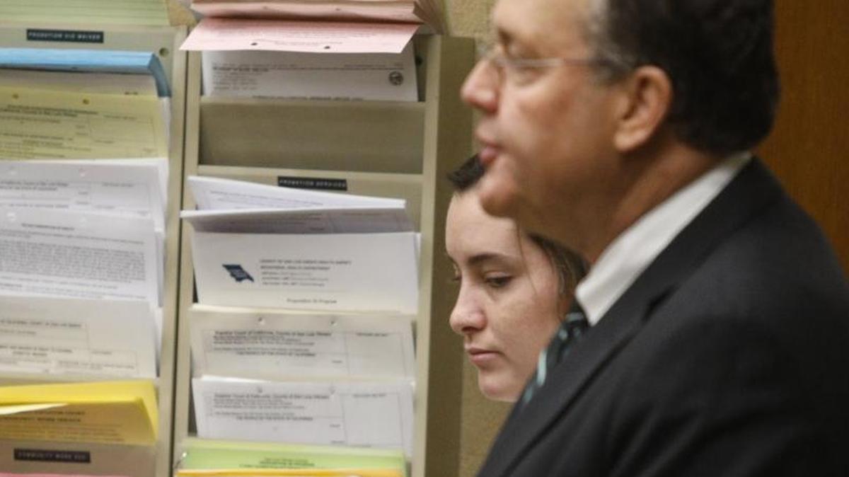 Gianna Brencola, 17, of Los Osos appears in a San Luis Obispo Superior Court arraignment Thursday, November 2, 2017, alongside her attorney, Paul M. Phillips.