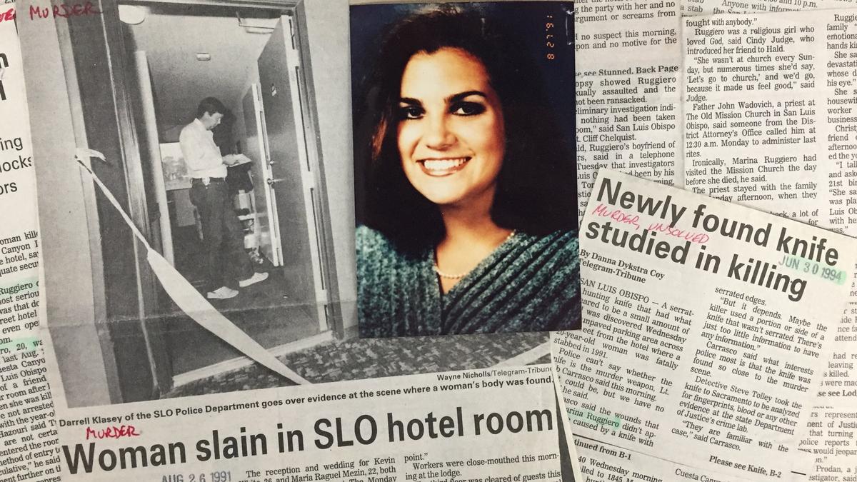 Marina Ruggiero was murdered in a San Luis Obispo hotel room on Aug. 25, 1991. The San Pedro resident had attended a wedding. Her killer has never been found and police are still searching.