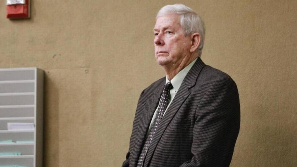 John Wallace, the former administrator for the South San Luis Obispo County Sanitation District, appears in San Luis Obispo Superior Court in February.