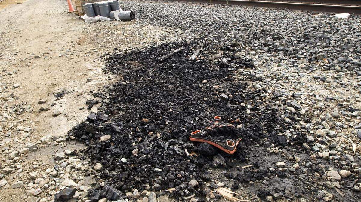 This area near the railroad tracks was burned in one of several small fires that were apparently intentionally set near Sinsheimer Park in San Luis Obispo on Tuesday, Oct. 14, 2014.