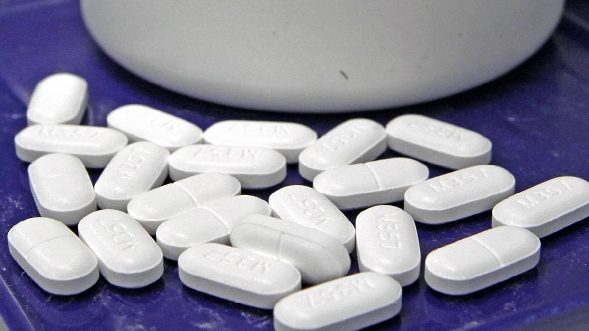 This Feb. 19, 2013, file photo shows pills of the painkiller hydrocodone at a pharmacy in Montpelier, Vt.