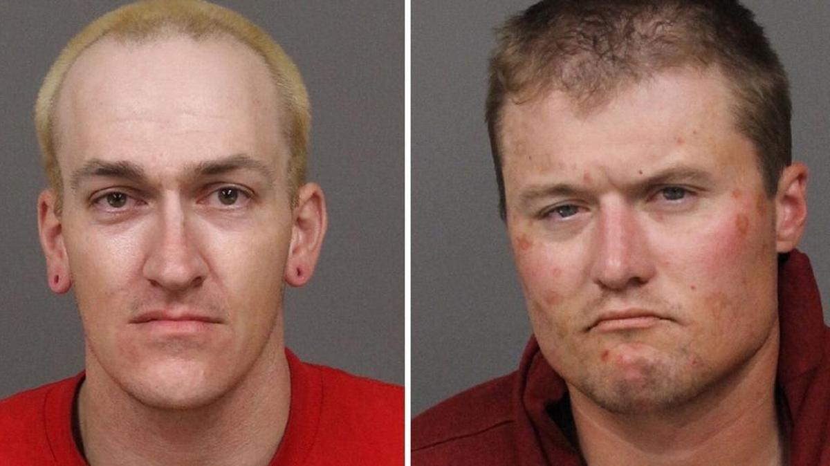 Sean Roberts, left, and Nathan Tate are suspected of stealing $3,000 worth of cigarettes from a Paso Robles Chevron station on Jan. 21. Police tracked down Roberts when he showed up in San Luis Obispo for an unrelated court hearing. Tate remains on the lam.