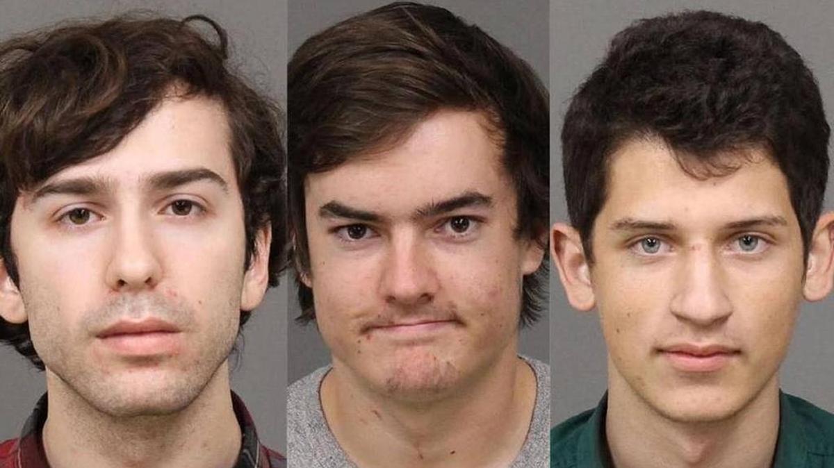 Michael Benadiba, left, and Cameron Bratcher, middle, and Jacob Ruth.