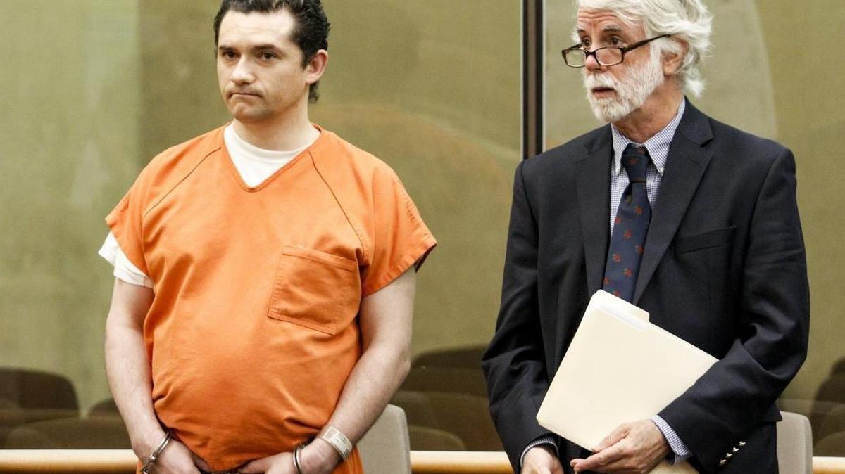 Herbert Brown, left, stands with his lawyer Jeff Radding as he is sentenced by Superior Court Judge Michael Duffy to 15 years to life for the second-degree murder of his 22-month-old daughter.