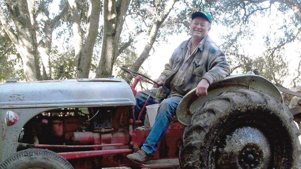 Jerry Greer, seen here on a tractor in January 2005, was shot to death in his Templeton home on March 28, 2009.
