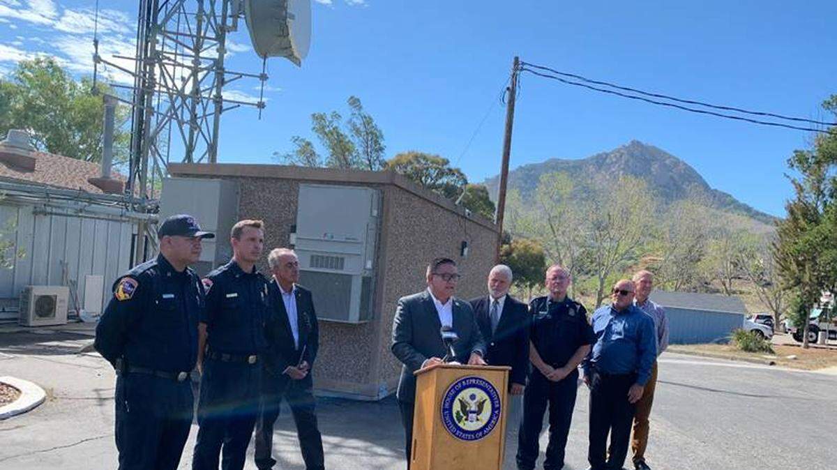 U.S. Rep. Salud Carbajal visits San Luis Obispo County on Monday, Sept. 26, 2022, to discuss funding for new communications towers for local first responders.