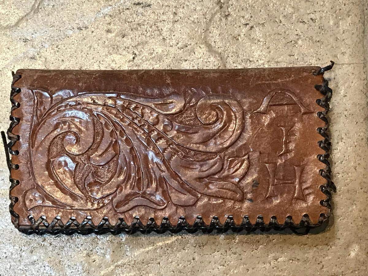 If creating something longlasting is your mental-boost jam, try leatherwork. When columnist Kathe Tanner was in high school, she made this leather checkbook cover for her mother. Tanner’s still using it, although the lacing does need to be redone.