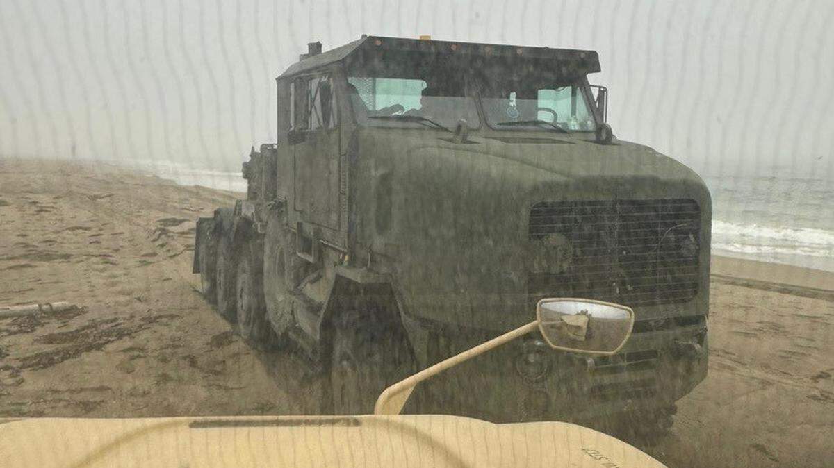 The San Luis Obispo County Sheriff’s Office arrested a man who allegedly rammed a military style vehicle through a gate before stopping on a beach in Montana De Oro on July 31, 2024.