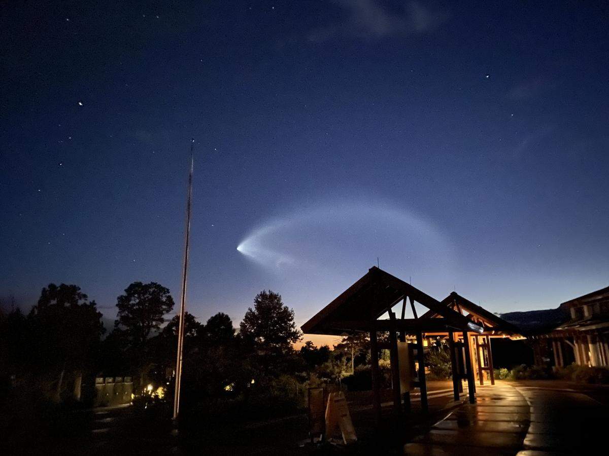 Dean Regas captured the above photo of the Firefly rocket launch from the Grand Canyon while leading an astronomy talk on Sept. 14, 2023.