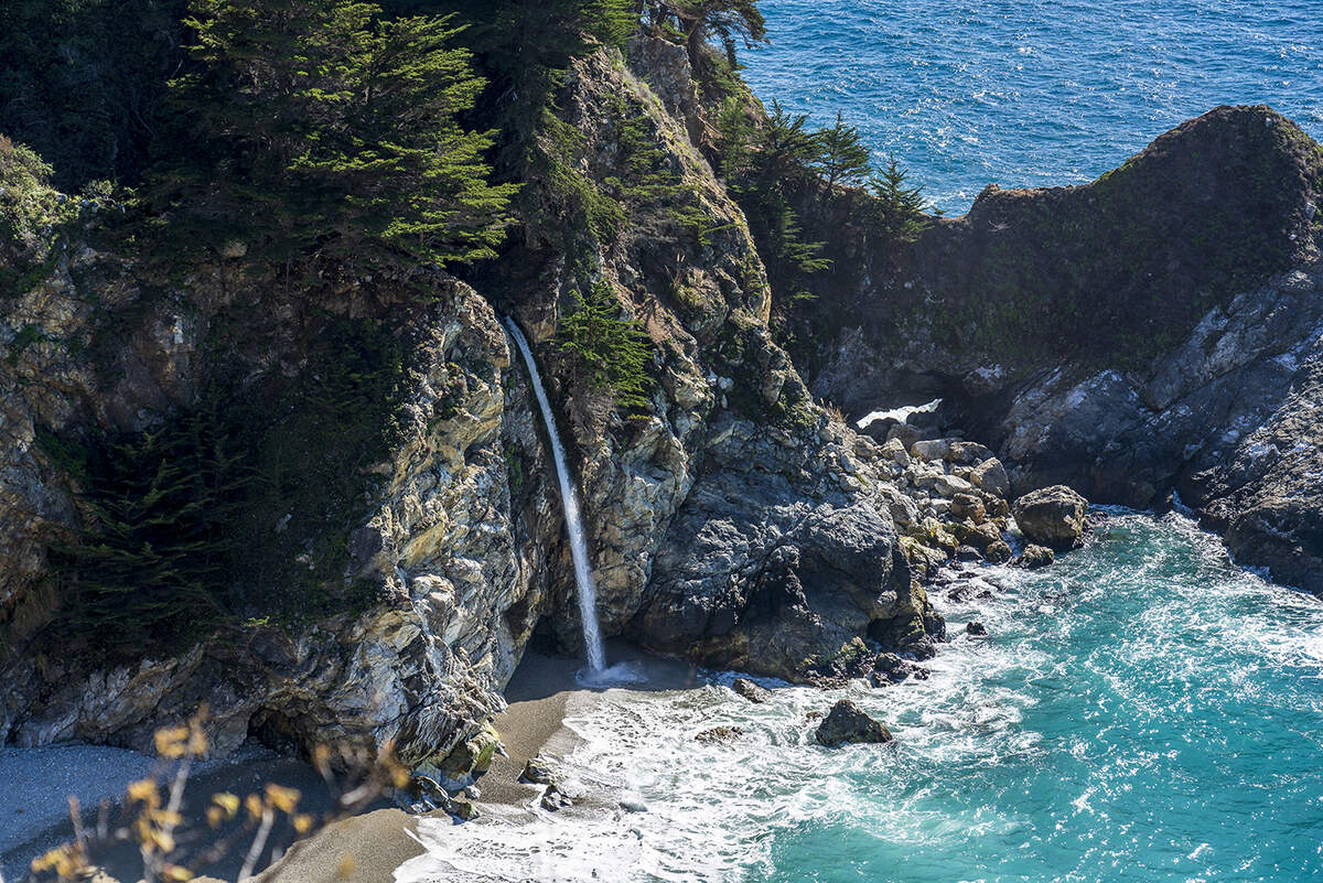 McWay Falls spills onto the beach in Big Sur.