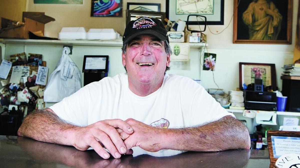 Jim Ruddell of Ruddell’s Smokehouse in Cayucos is seen in this 2013 photo.