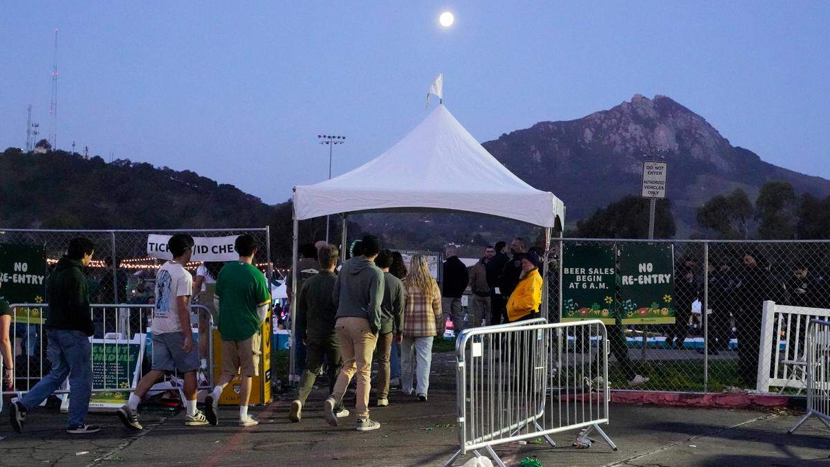 Cal Poly hosted an early morning music festival featuring EDM artists Zhu and Galantis on campus in hopes of drawing students out of the streets on St. Fratty’s Day, March 15, 2025.