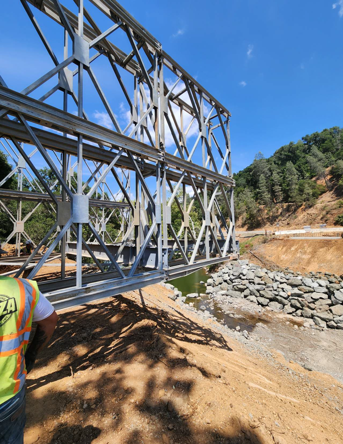 The San Luis Obispo County Public Works Department will install a temporary bridge across Chimney Rock Road after a section washed away during the March 2023 storm series.