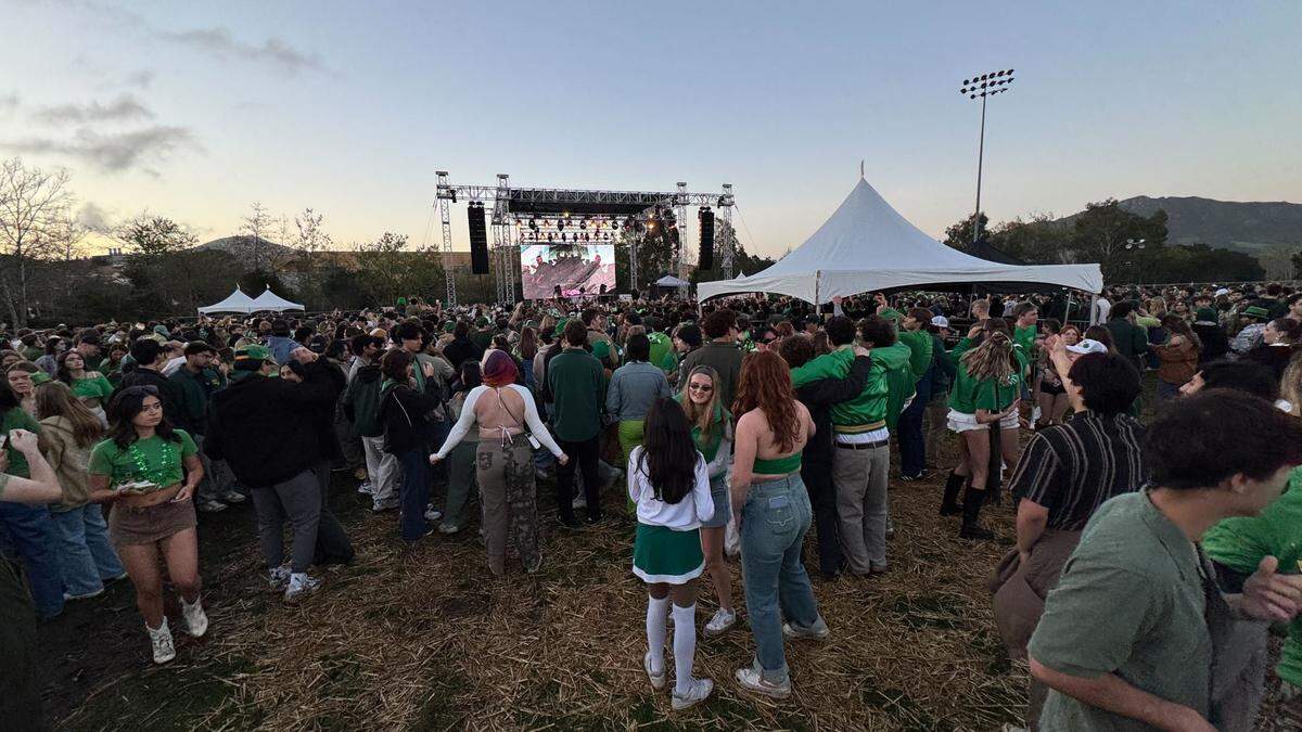 Cal Poly hosted an early morning music festival featuring EDM artists Zhu and Galantis on campus in hopes of drawing students out of the streets on St. Fratty’s Day, March 15, 2025.