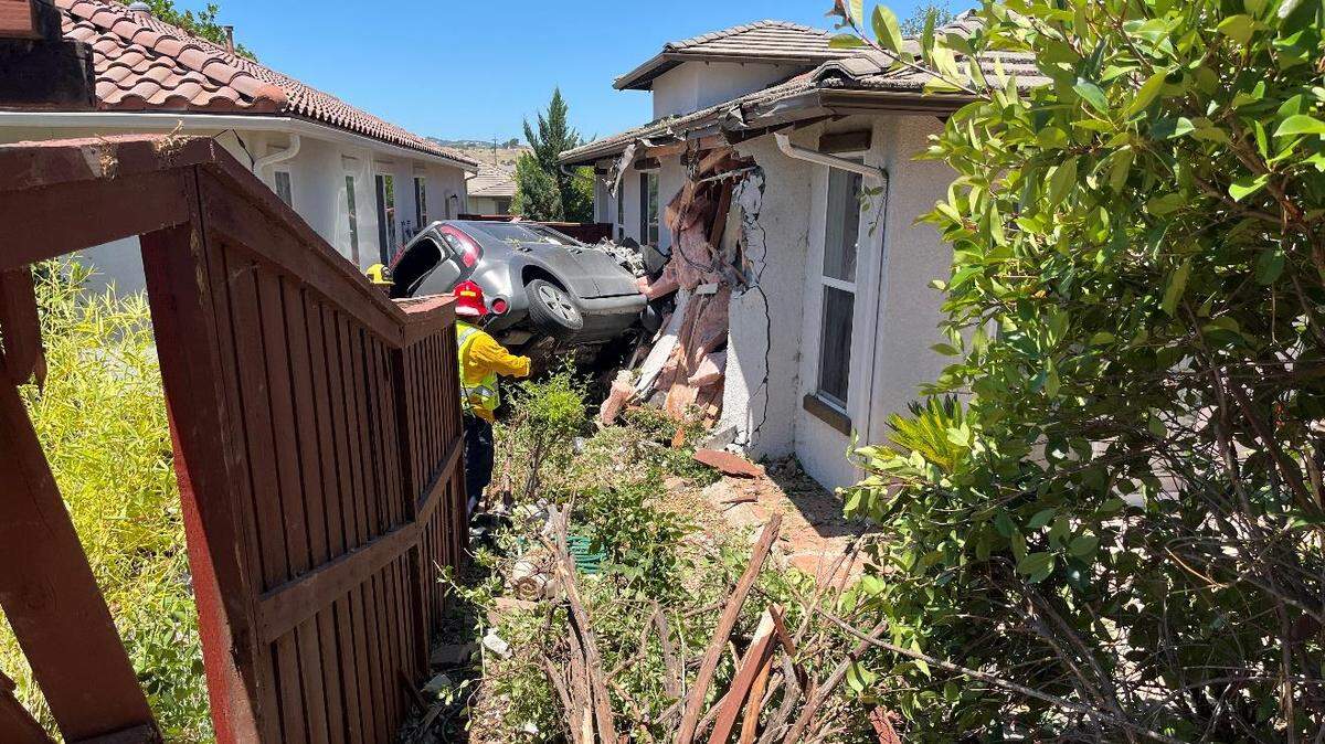 A Paso Robles resident was rescued from their vehicle after crashing into a house Tuesday, June 11, 2024.