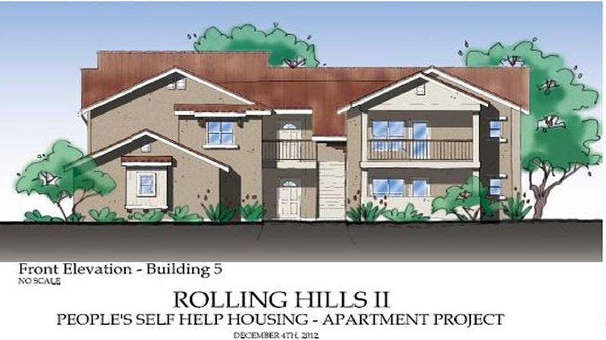 A concept drawing of Rolling Hills II, an affordable housing complex being built by the nonprofit Peoples’ Self-Help Housing in Templeton.