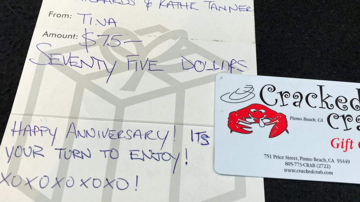 Columnist Kathe Tanner recently found an old 2013 gift card for the Cracked Crab in Pismo Beach — sending her on a journey to discover if it and others could still be honored.