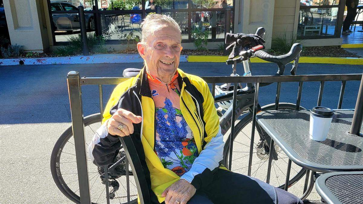 Glenn Vanderlinde takes a coffee break.