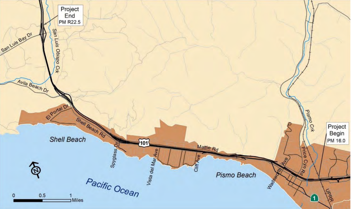 Caltrans plans to add a part-time lane to the shoulder of southbound Highway 101 to reduce traffic through Pismo Beach.