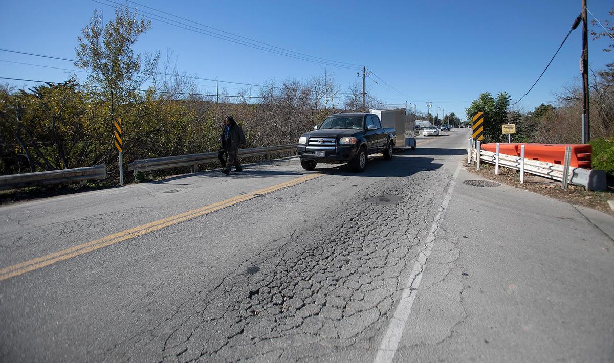 The Prado Road bridge over San Luis Obispo Creek is one of 24 bridges rated in poor condition throughout San Luis Obispo County.